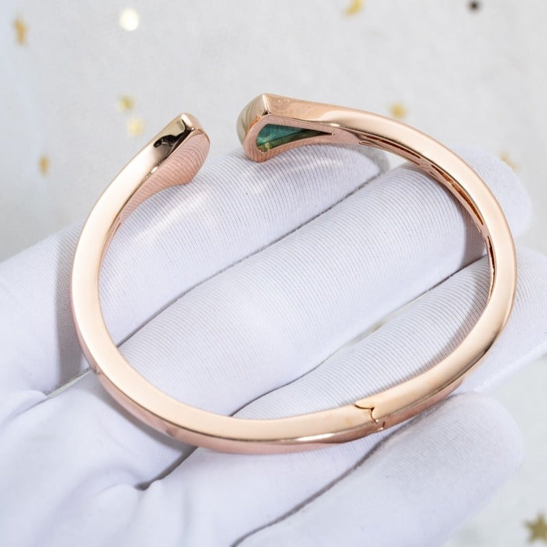 [Kincade Jewelrys] BRACELET DREAM OUVERT MALACHITE OR ROSE