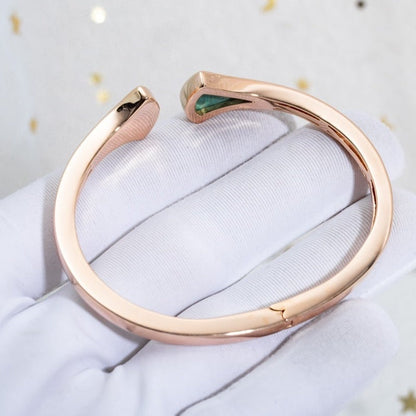 [Kincade Jewelrys] BRACELET DREAM OUVERT MALACHITE OR ROSE