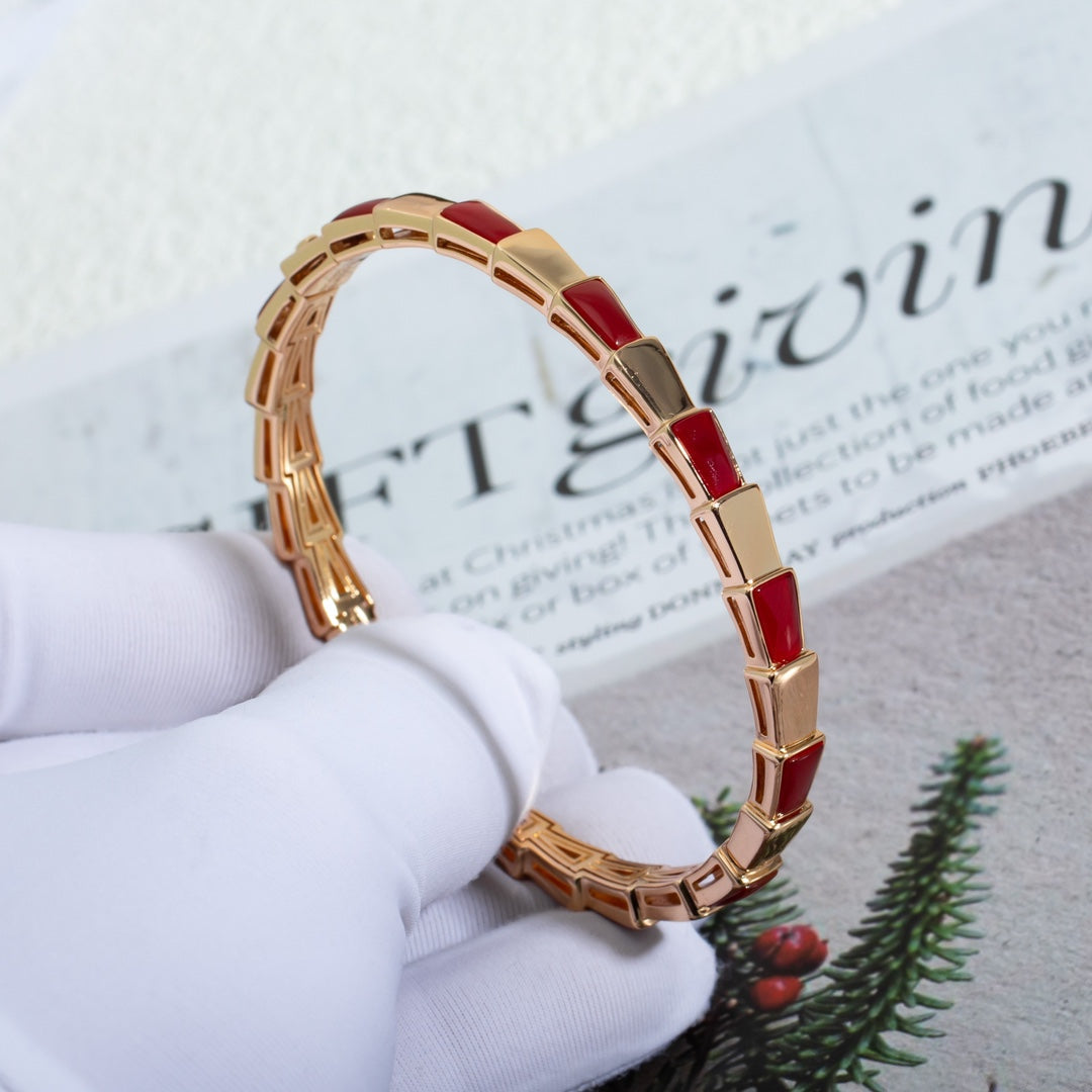 [Kincade Jewelrys] BRACELET SERPENTI OR ROSE RUBELLITE