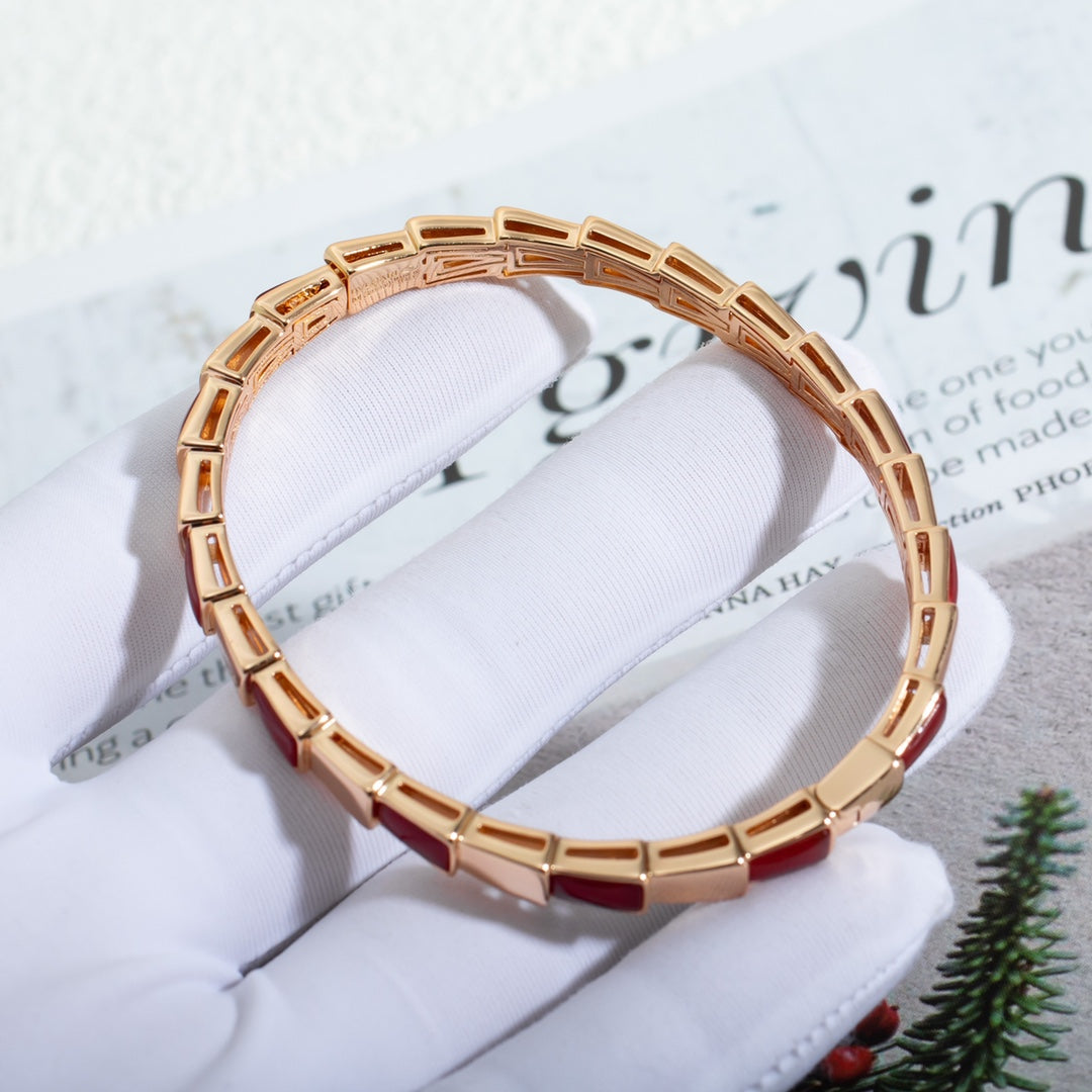 [Kincade Jewelrys] BRACELET SERPENTI OR ROSE RUBELLITE