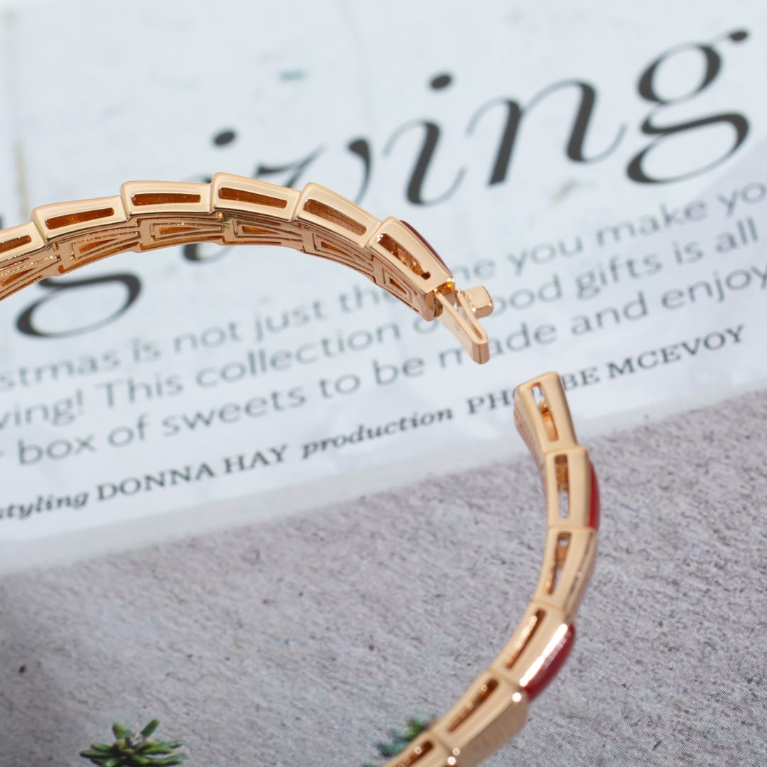 [Kincade Jewelrys] BRACELET SERPENTI OR ROSE RUBELLITE