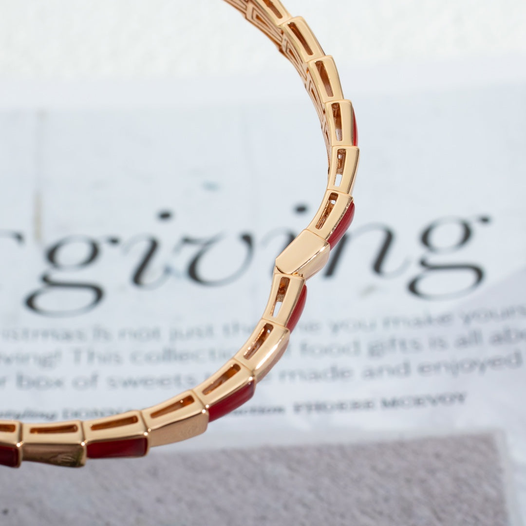 [Kincade Jewelrys] BRACELET SERPENTI OR ROSE RUBELLITE