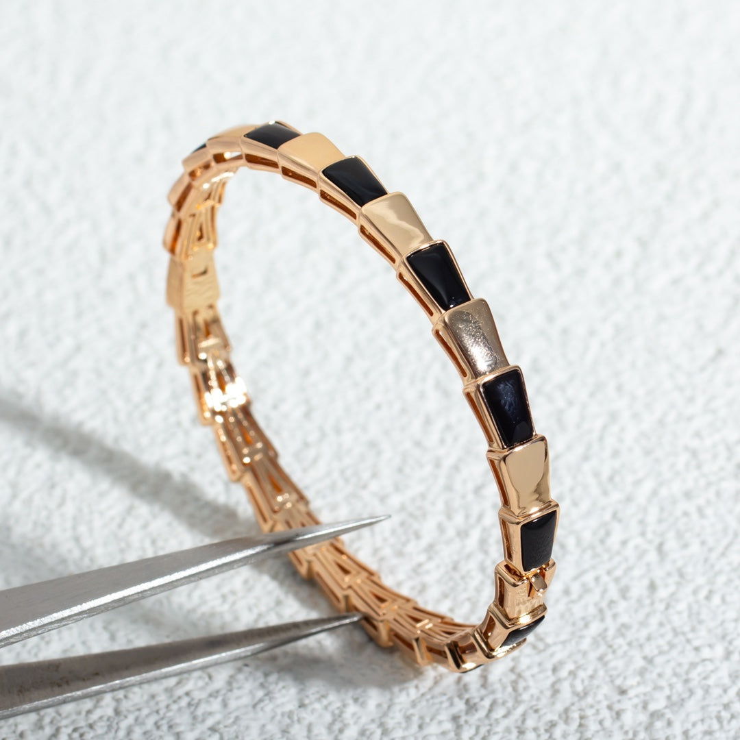 [Kincade Jewelrys]SERPENTI BRACELET PINK GOLD ONYX