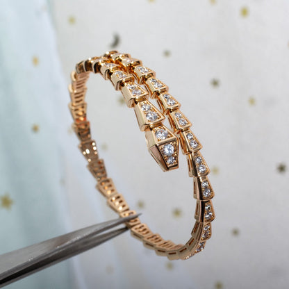 [Kincade Jewelrys] BRACELET SERPENTI 6,8 MM OR ROSE DIAMANT 