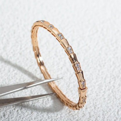 [Kincade Jewelrys]SERPENTI SMALL BRACELET PINK GOLD DIAMOND