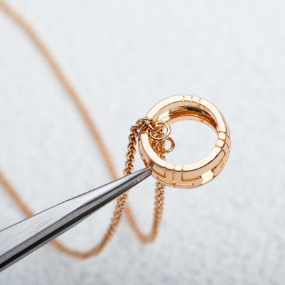 [Kincade Jewelrys]PARENTESI NECKLACE PINK GOLD