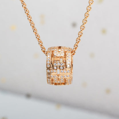 [Kincade Jewelrys] COLLIER PARENTESI OR ROSE DIAMANT