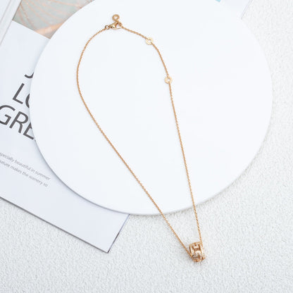 [Kincade Jewelrys] COLLIER PARENTESI OR ROSE DIAMANT