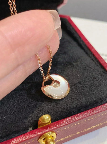 [Kincade Jewelrys]AMULETTE ROSE GOLD MOP NECKLACE