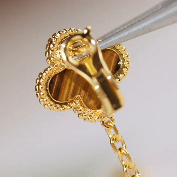 [Kincade Jewelrys]Boucles d'oreilles en cornaline et œil de tigre à deux motifs