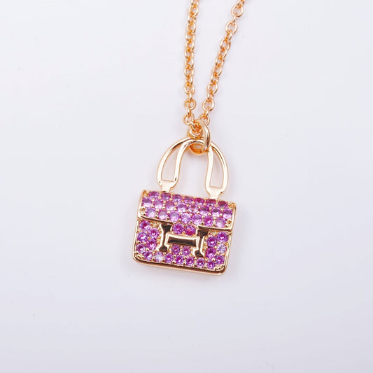 [Kincade Jewelrys] COLLIER PENDENTIF CONSTANCE EN DIAMANTS VIOLET