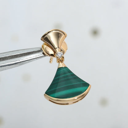 [Kincade Jewelrys]Boucles d'oreilles Dream Malachite en or rose