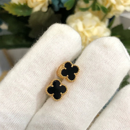 [Kincade Jewelrys]Boucles d'oreilles mini en or avec trèfle