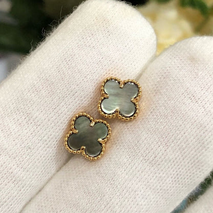 [Kincade Jewelrys]Boucles d'oreilles mini en or avec trèfle