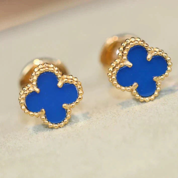 [Kincade Jewelrys]CLOVER MINI 9.5MM TURQUOISE EARRINGS