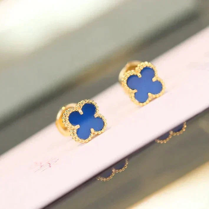 [Kincade Jewelrys]CLOVER MINI 9.5MM TURQUOISE EARRINGS