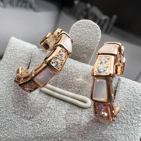 [Kincade Jewelrys]Boucles d'oreilles serpenti en or rose