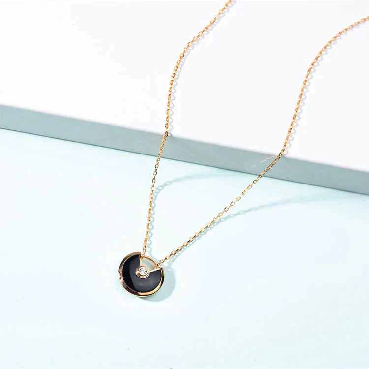 [Kincade Jewelrys]AMULETTE GOLD CARNELIAN ONYX NECKLACE