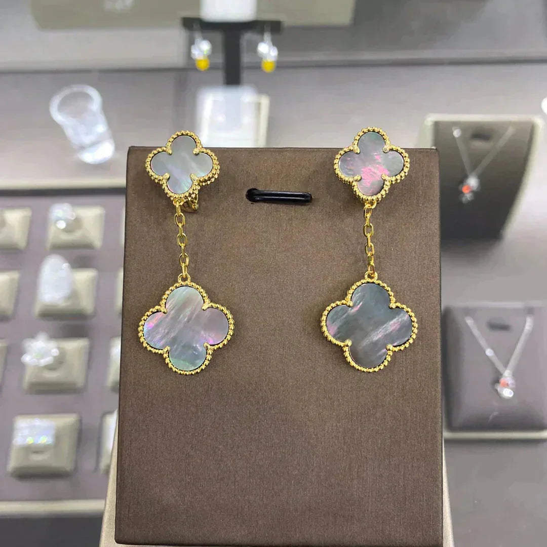 [Kincade Jewelrys] BOUCLES D'OREILLES CLOVER 2 MOTIFS (CHOIX MULTIPLES)