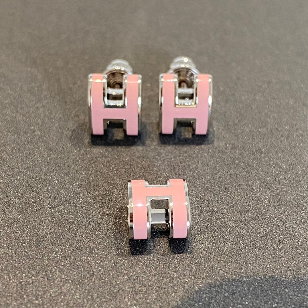 [Kincade Jewelrys]Boucles d'oreilles MINI POP H en argent rose