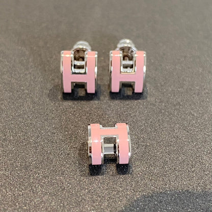 [Kincade Jewelrys]Boucles d'oreilles MINI POP H en argent rose