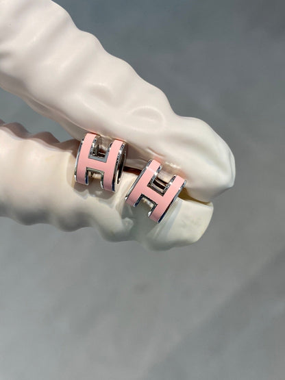 [Kincade Jewelrys]Boucles d'oreilles MINI POP H en argent rose