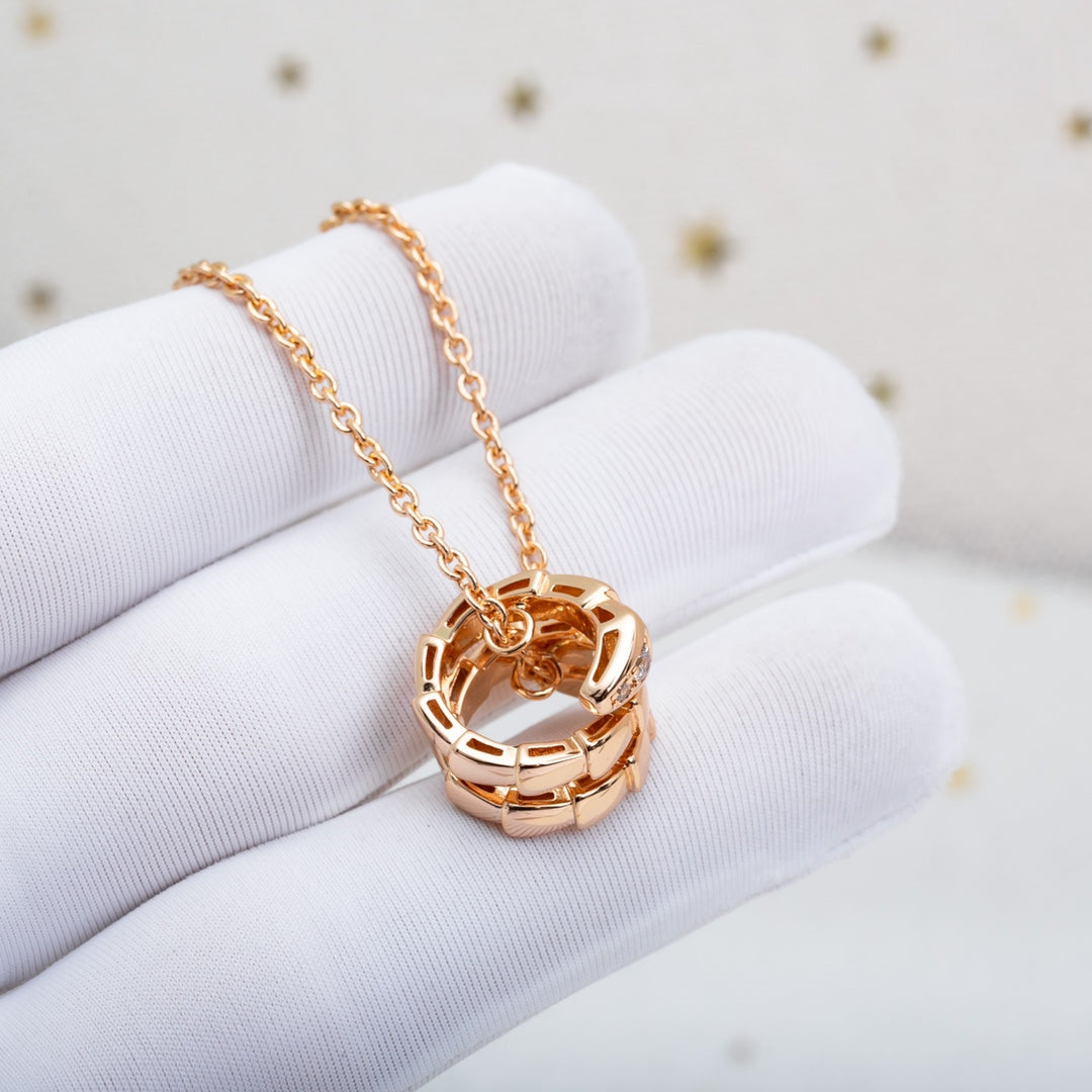 [Kincade Jewelrys] COLLIER SERPENTI EN OR ROSE ET DIAMANT