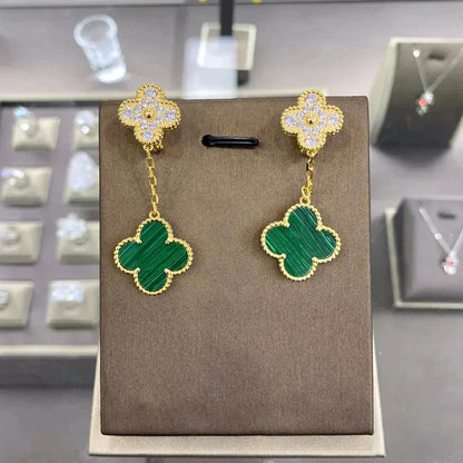 [Kincade Jewelrys] BOUCLES D'OREILLES EN DIAMANT CLOVER 2 MOTIFS (CHOIX MULTIPLES)