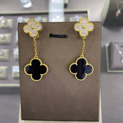 [Kincade Jewelrys] BOUCLES D'OREILLES EN DIAMANT CLOVER 2 MOTIFS (CHOIX MULTIPLES)