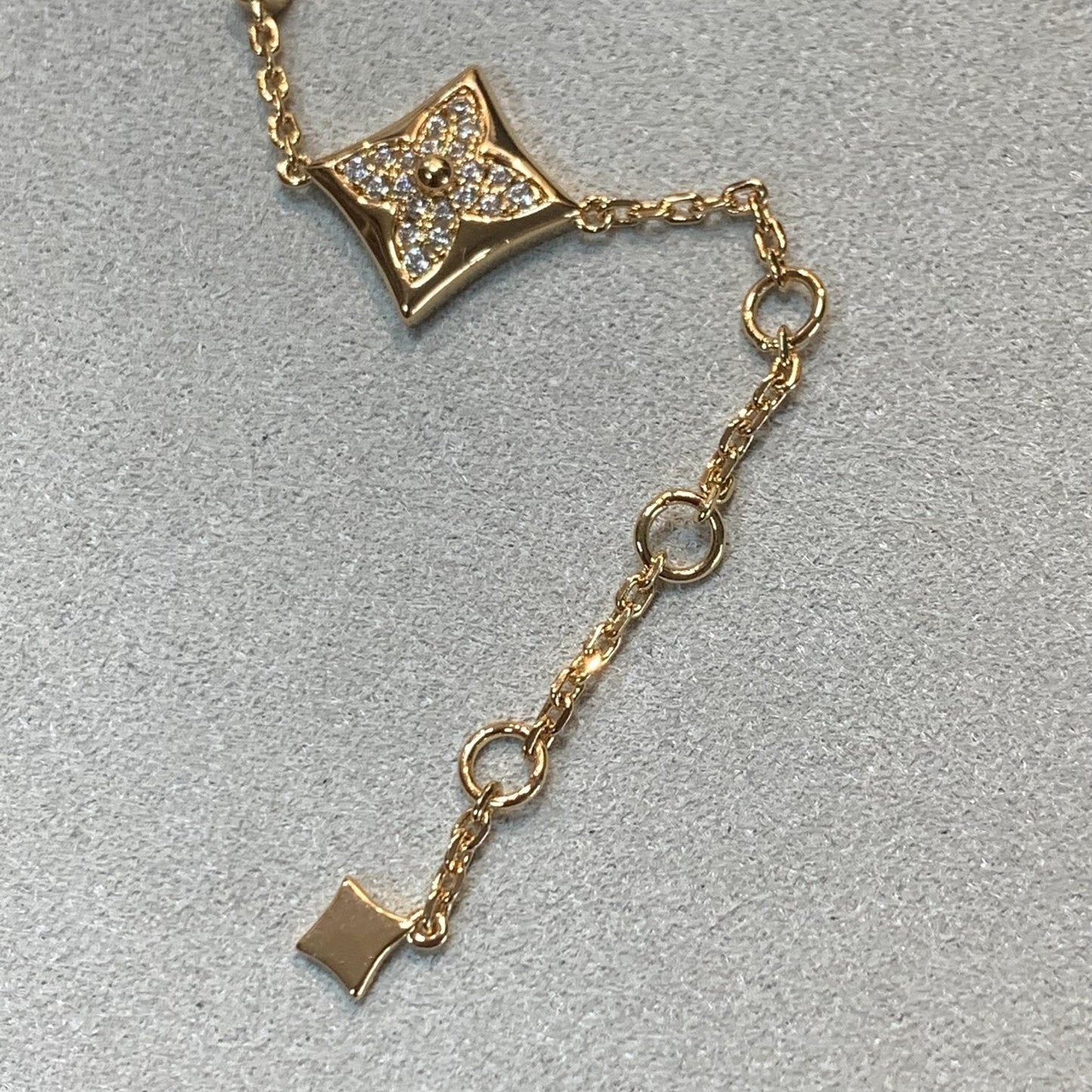 [Kincade Jewelrys] BRACELET ÉTOILE ET SOLEIL 4 MOTIFS OR DIAMANTS