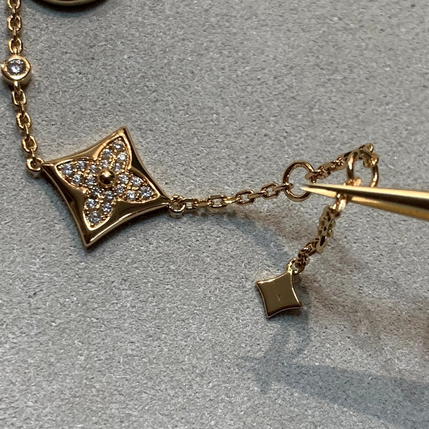 [Kincade Jewelrys] BRACELET ÉTOILE ET SOLEIL 4 MOTIFS OR DIAMANTS