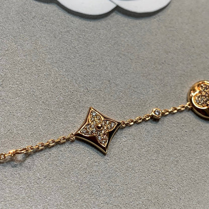 [Kincade Jewelrys] BRACELET ÉTOILE ET SOLEIL 4 MOTIFS OR DIAMANTS