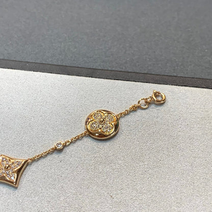 [Kincade Jewelrys] BRACELET ÉTOILE ET SOLEIL 4 MOTIFS OR DIAMANTS
