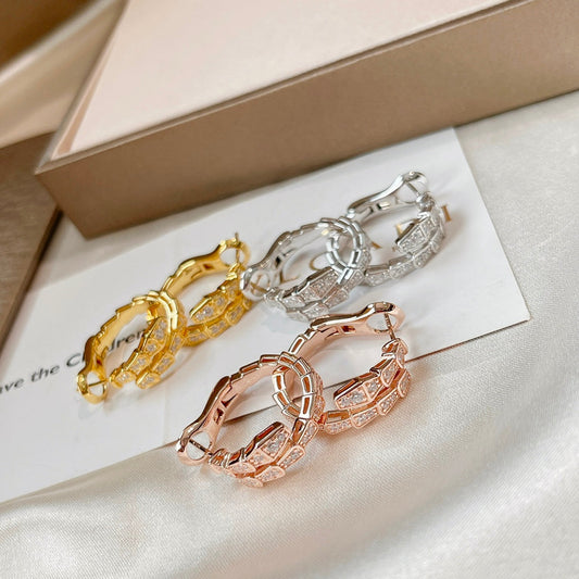 [Kincade Jewelrys]Boucles d'oreilles Serpenti en diamant