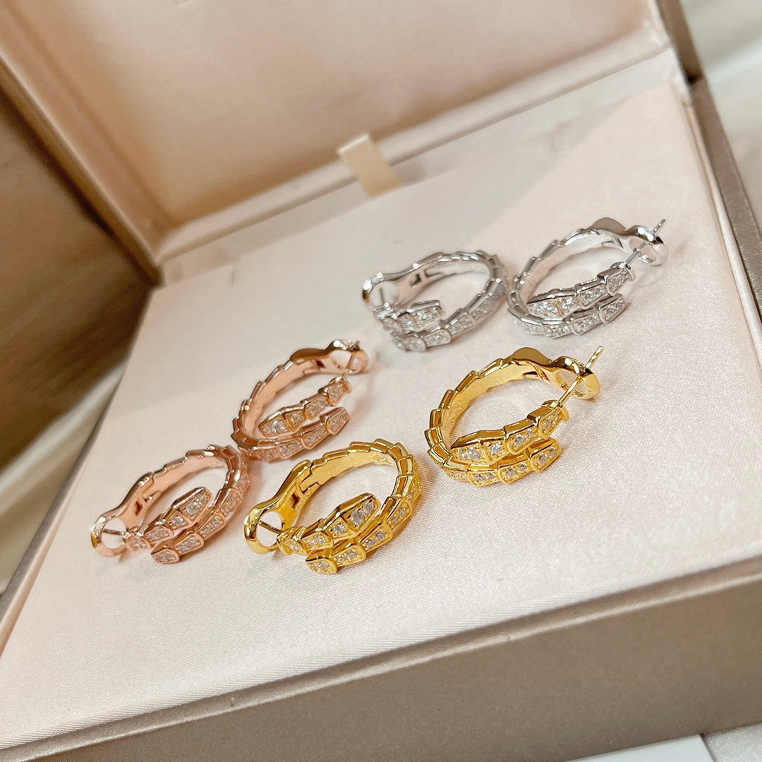 [Kincade Jewelrys]SERPENTI EARRINGS DIAMOND