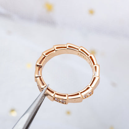 [Kincade Jewelrys]SERPENTI RING PINK GOLD  3MM
