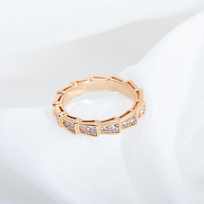 [Kincade Jewelrys] BAGUE SERPENTI OR ROSE PAVÉE DIAMANTS 3MM