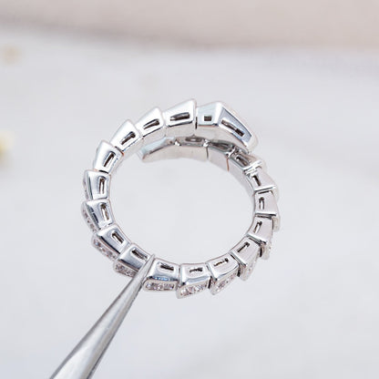 [Kincade Jewelrys]SERPENTI RING SILVER DIAMOND PAVED 4MM
