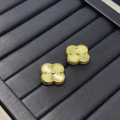 [Kincade Jewelrys]Boucles d'oreilles mini CLOVER 9,5 mm avec laser