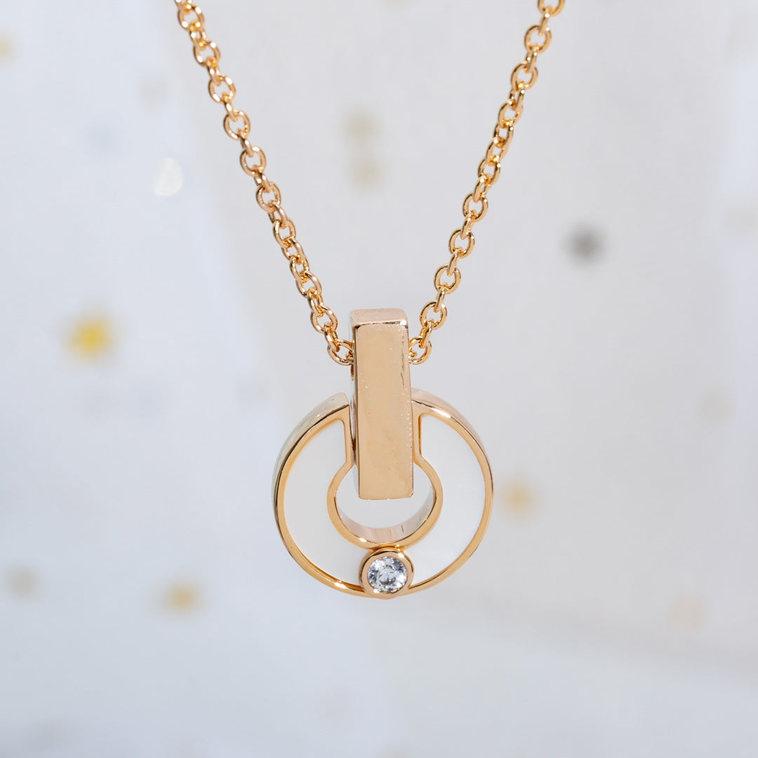 [Kincade Jewelrys]GARI NECKLACE PINK GOLD MOP