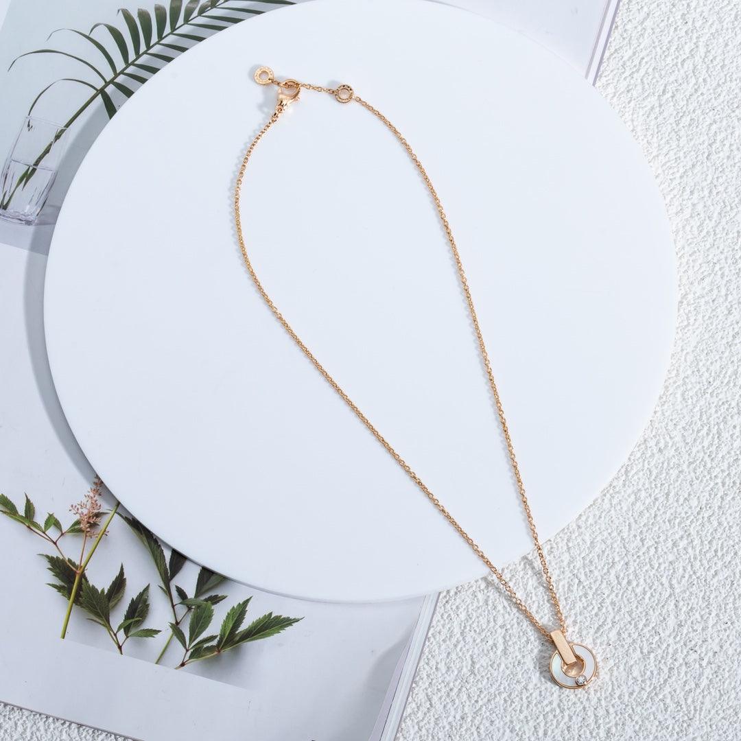 [Kincade Jewelrys]GARI NECKLACE PINK GOLD MOP