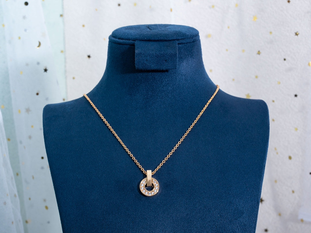 [Kincade Jewelrys]GARI NECKLACE PINK GOLD DIAMOND