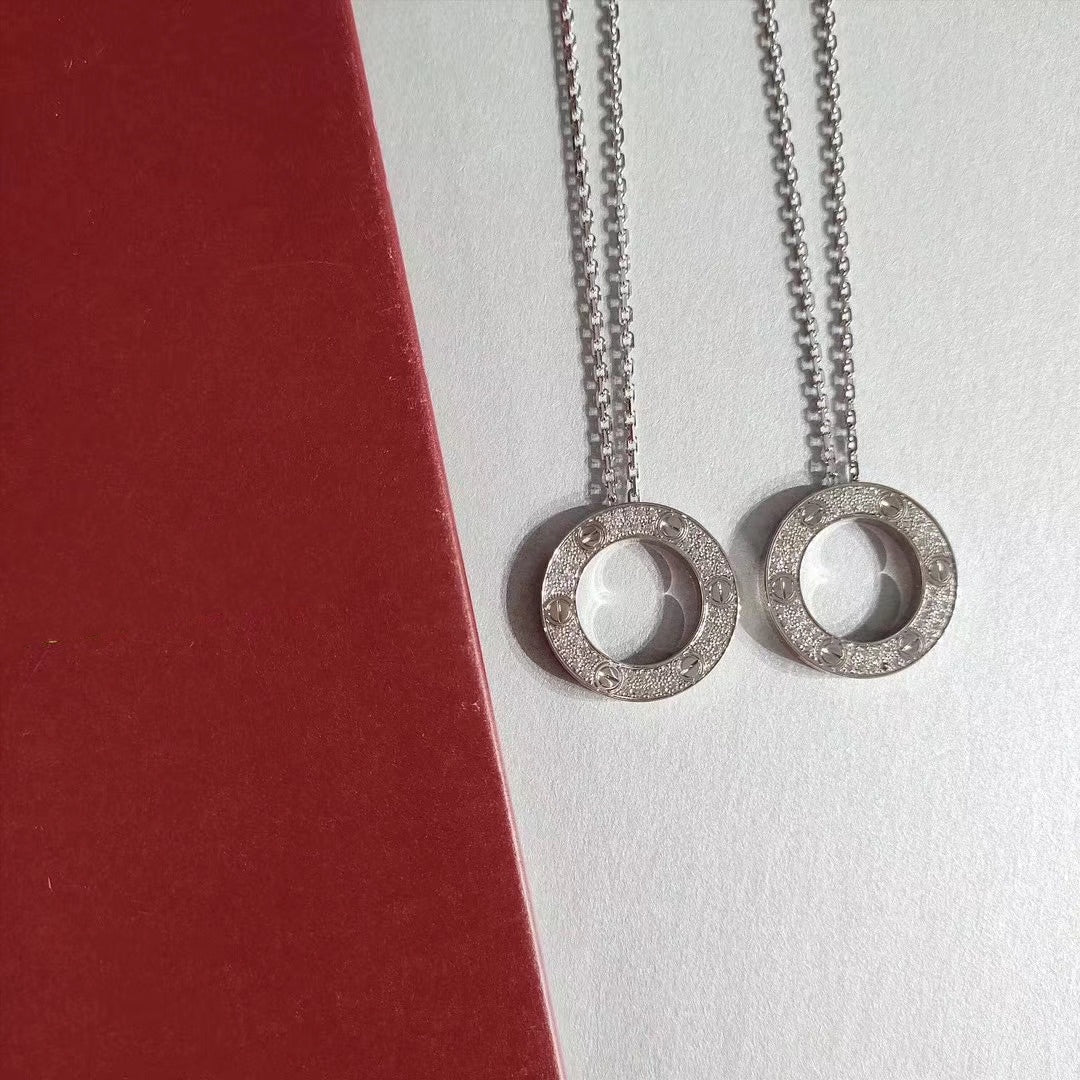 [Kincade Jewelrys]LOVE NECKLACE ADJUSTABLE SILVER