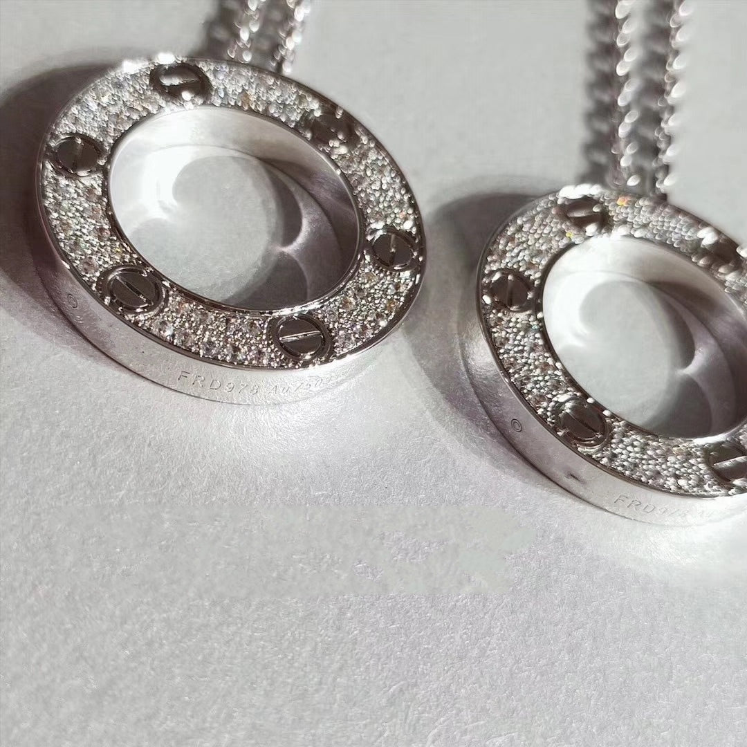[Kincade Jewelrys]LOVE NECKLACE ADJUSTABLE SILVER