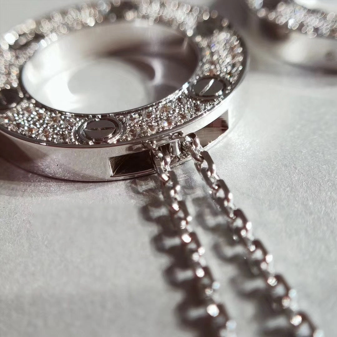 [Kincade Jewelrys]LOVE NECKLACE ADJUSTABLE SILVER