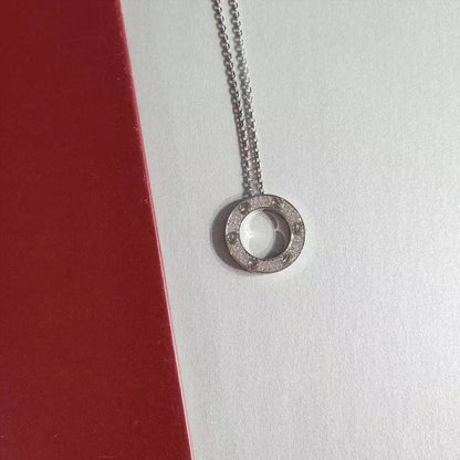 [Kincade Jewelrys]LOVE NECKLACE ADJUSTABLE SILVER