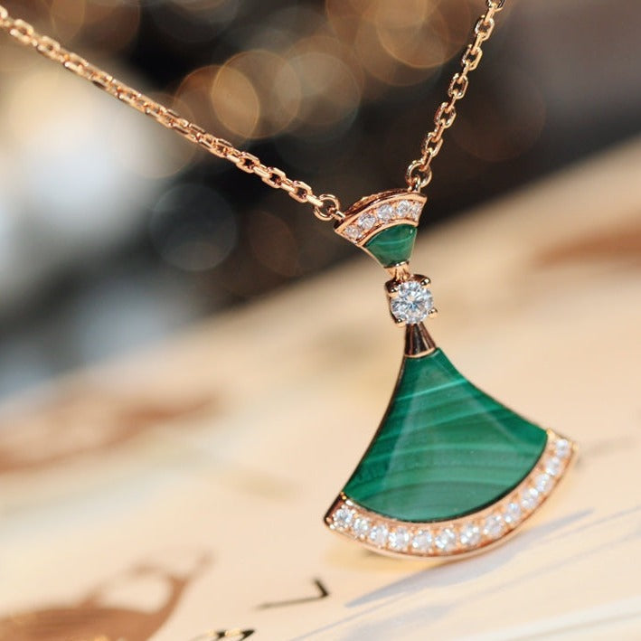[Kincade Jewelrys]DREAM NECKLACE MALACHITE DIAMOND