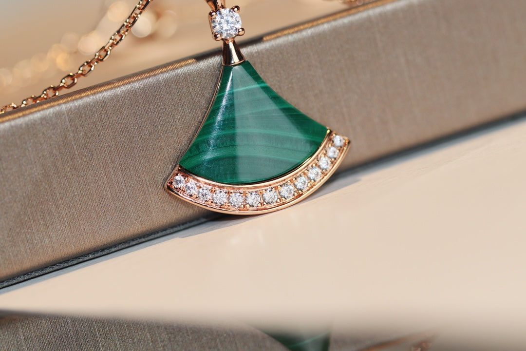 [Kincade Jewelrys]DREAM NECKLACE MALACHITE DIAMOND