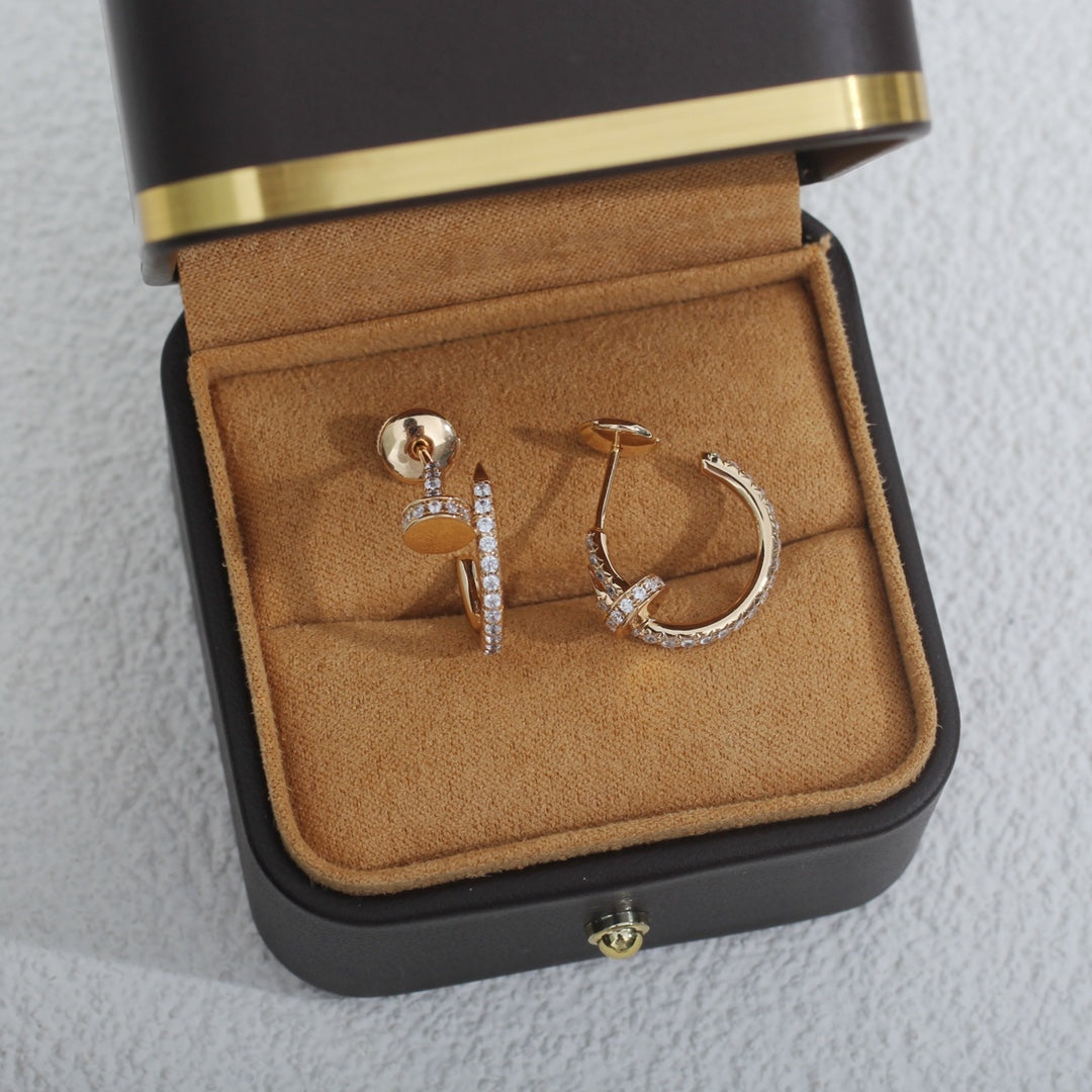 [Kincade Jewelrys]JUSTE EARRINGS 12.75MM PINK GOLD DIAMOND