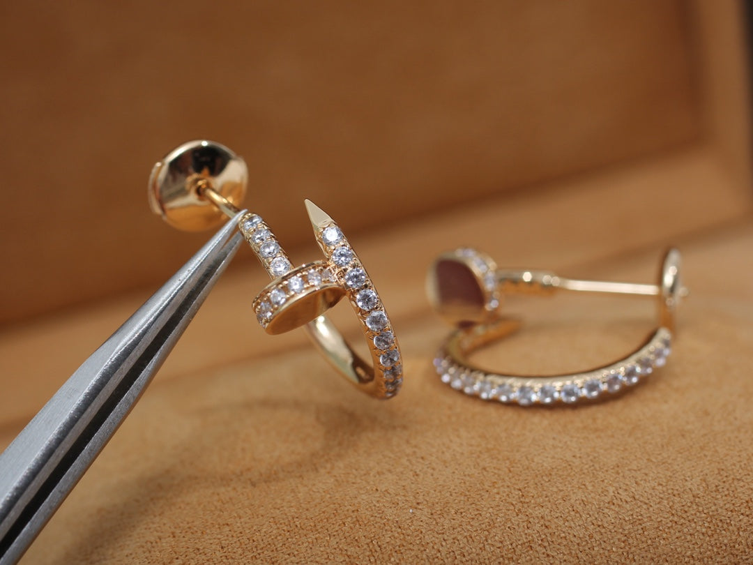 [Kincade Jewelrys]JUSTE EARRINGS 12.75MM PINK GOLD DIAMOND